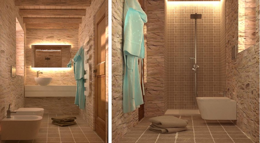 Bagni rustici piccoli. simple bagno rustico in legno scuro with ... Bagni rustici piccoli