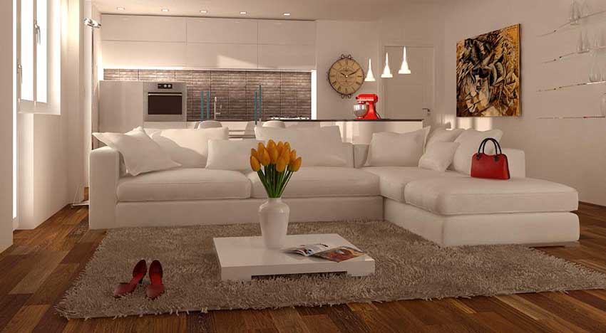 Arredare un soggiorno con cucina a vista architetto on line ... Arredamento casa soggiorno