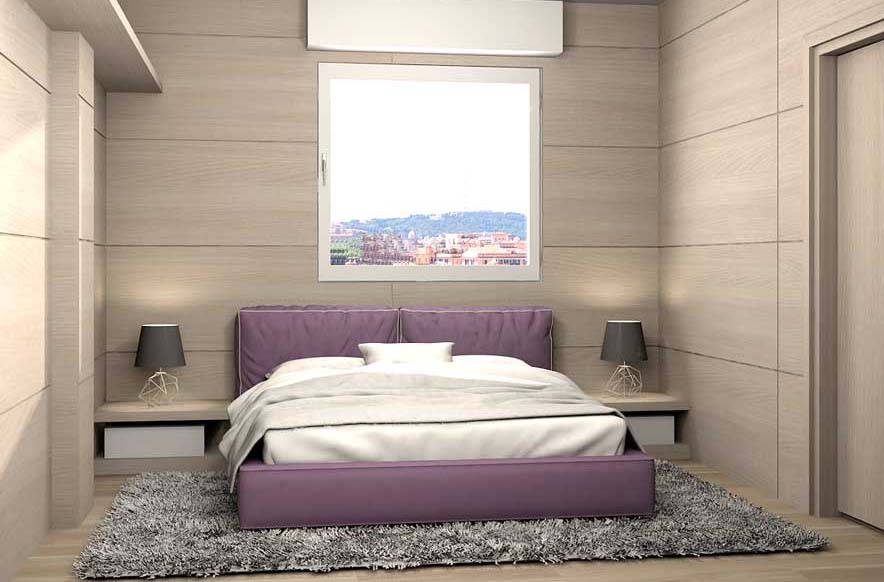 progetto architetto on line camera da letto moderna in legno
