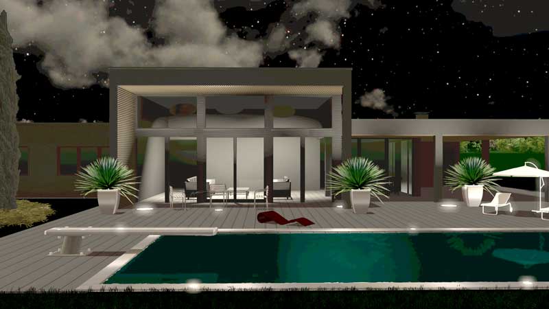 giardino con area relax